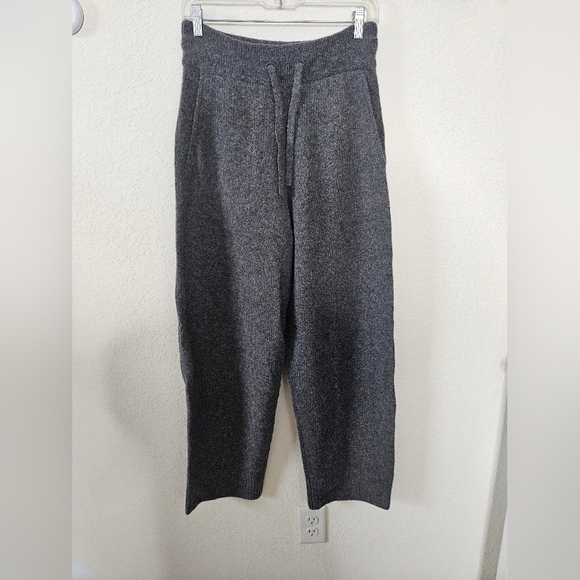 NWOT Everlane The Cozy Stretch Wide Leg Wool Yak Hair Blend Pants Charcoal Gray - Picture 5 of 12